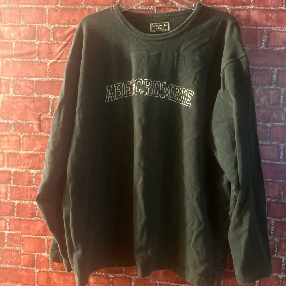 Abercrombie & Fitch Forest Green Logo Crewneck Sweatshirt
